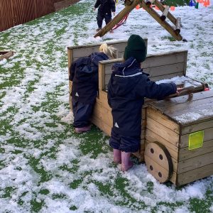 Prep school nursery - outdoor snow play