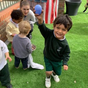 Prep school nursery - pupil outdoor play