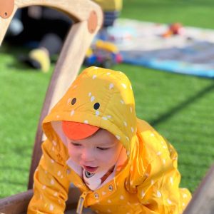 Prep school nursery - pupil playing in duck outfit