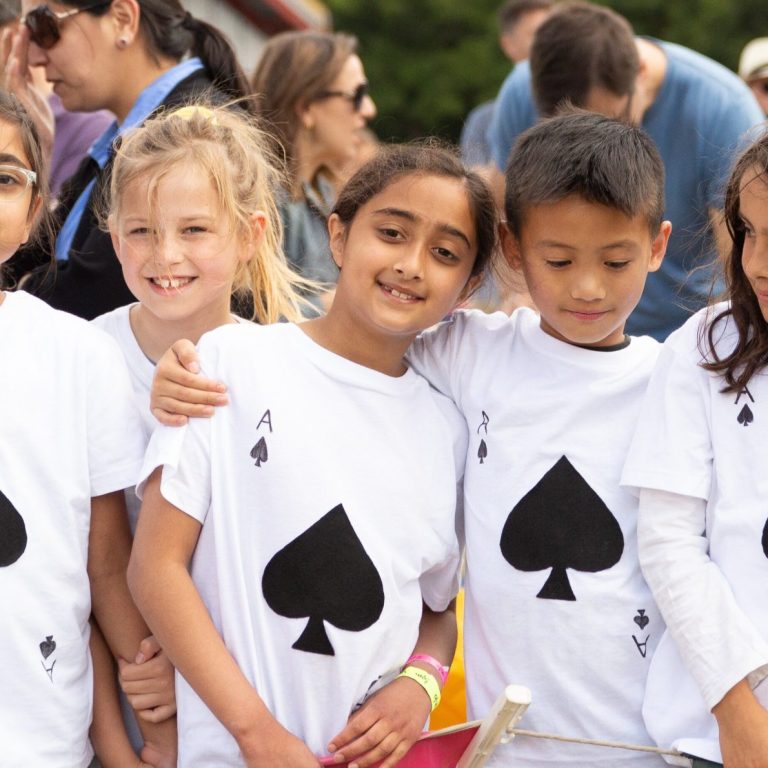 children with Ace of Spades t-shirts