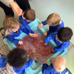 Prep school nursery - messy play