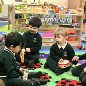 Prep school nursery - music lesson