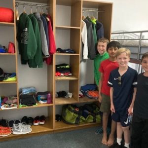 students in the changing room